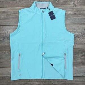 Peter Millar Crown Flex Adapt Wind Cheater Golf Full Zip Vest LARGE NEW $220
